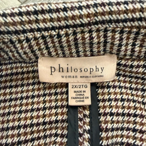 Philosophy Black and White Houndstooth Blazer - Picture 4 of 6